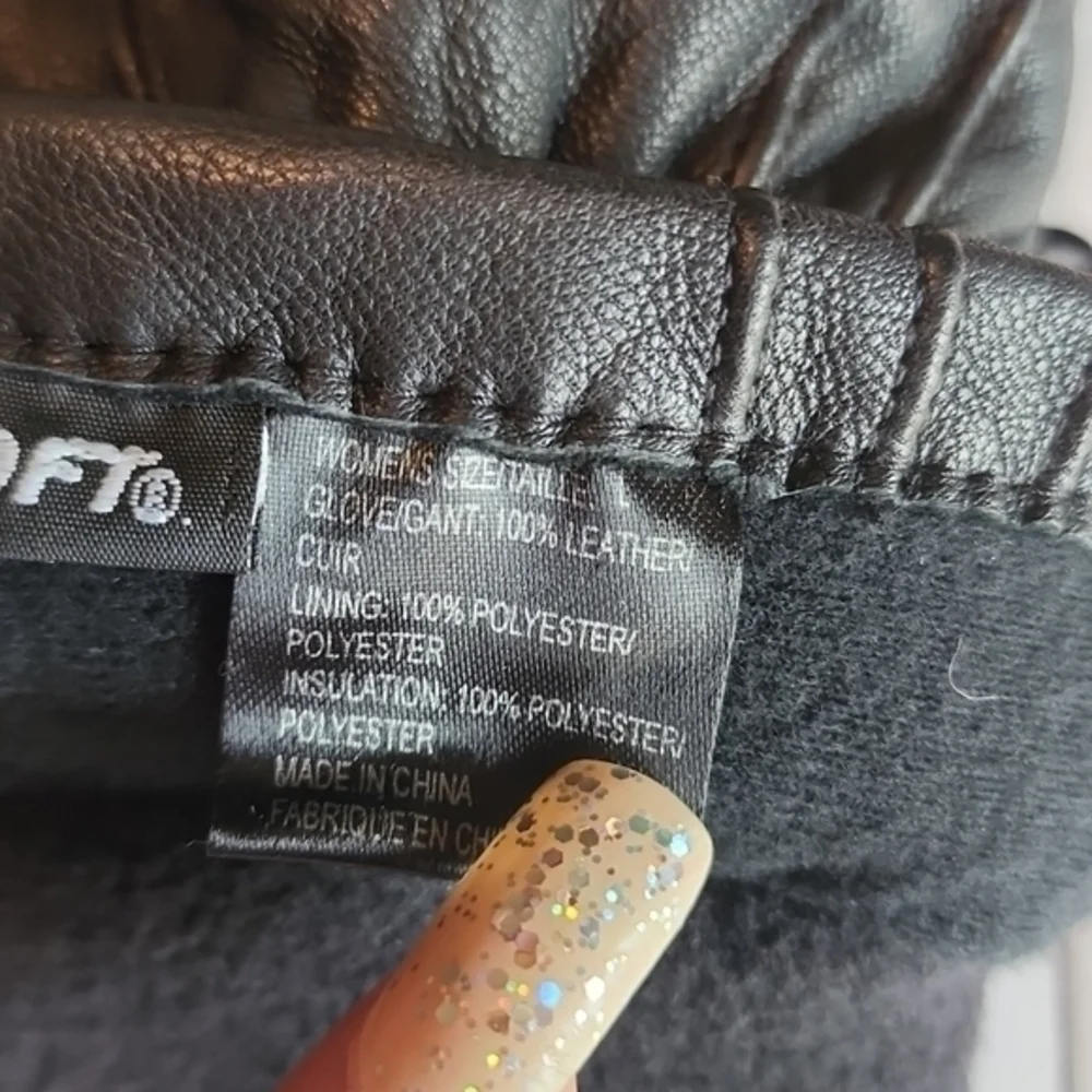Primaloft leather gloves lg snowglory‎